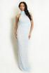 Lace Halter Neck Maxi Dress