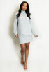 Mohair Fluffy Knit Jumper And Skirt Set