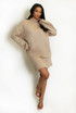 Mohair Fluffy Knit Jumper And Skirt Set