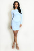 Ruched Front Long Sleeve Dress
