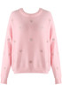Floral Heart Patch Fluffy Knit Jumper