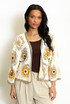 Open Floral Crochet Cardigan