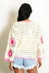 Open Floral Crochet Cardigan