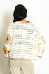 Open Floral Crochet Cardigan