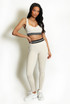 Striped Band Gym Crop Top And Legging Set (PRE-ORDER)