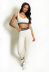 Striped Band Gym Crop Top And Legging Set (PRE-ORDER)