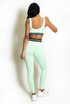 Striped Band Gym Crop Top And Legging Set (PRE-ORDER)