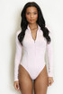 Zip Up Long Sleeve Bodysuit