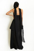 Tailored Maxi Bandeau Dress With Chiffon Scarf