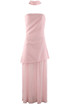 Tailored Maxi Bandeau Dress With Chiffon Scarf