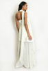 Tailored Maxi Bandeau Dress With Chiffon Scarf