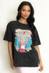 Acid Wash Printed T-Shirt
