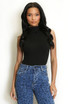 High Neck Sleeveless Bodysuit