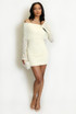 Lace Bardot Mini Dress
