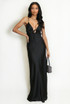 Satin Cut Out Maxi Dress