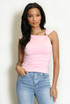 Sleeveless Top With Shoulder Buckle