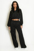 Cropped Hoodie and Cargo Jogger Set