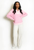 Half Zip Striped Jumper