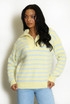 Half Zip Striped Jumper