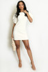 Puff Sleeves Mini Shift Dress