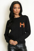 H Motif Long Sleeves Jumper