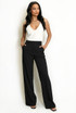 Tailored High Waist Wide Leg Trouser