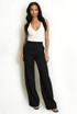 Tailored High Waist Wide Leg Trouser