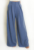 Denim Blue High Waist Wide Leg Trouser