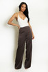 Tailored Satin Wide Leg Trouser