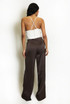 Tailored Satin Wide Leg Trouser