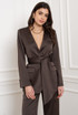 Tailored Satin Blazer With Wrap 