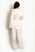 Satin Blazer And Wide Leg Trouser Set
