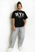 NYC Motif Slogan T-Shirt