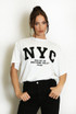 NYC Motif Slogan T-Shirt