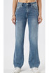 Denim Mid Blue Wide Leg Stretch Jeans