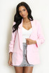 Open Blazer with Ruched Sleeves