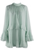 Chiffon Long Sleeve Ruffle Dress