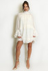 Chiffon Long Sleeve Ruffle Dress