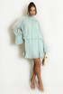 Chiffon Long Sleeve Ruffle Dress