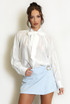 Satin Pussy Bow Blouse