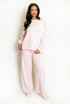 Contrast Stripes Sweatshirt and Wide Leg Trouser Set