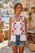 Floral Embroidered Scarf 