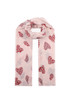 Leopard Heart Print Scarf 