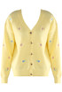 Embroidered Heart Button Cardigan