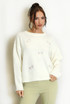 Fluffy Knit Jumper With Bow Motif 