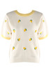 Embroidered Mini Lemon Short Sleeve Jumper