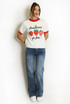 Embroidered Strawberry Short Sleeve Jumper