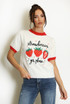 Embroidered Strawberry Short Sleeve Jumper
