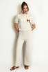 Soft Knit H Motif Jumper and Wide Leg Trouser Set