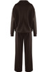 Half Zip Sweatshirt And Wide Leg Trouser Set
